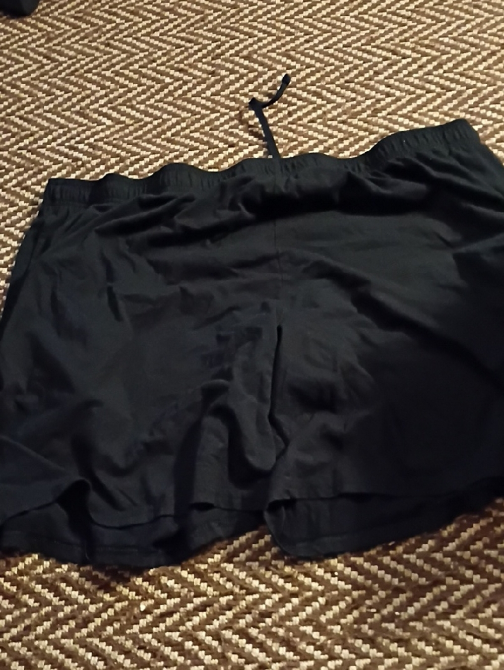 Men's Black Drawstring Athletic Shorts